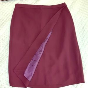 NWT - JCrew  -Wrap Pencil Skirt - Maroon/Red